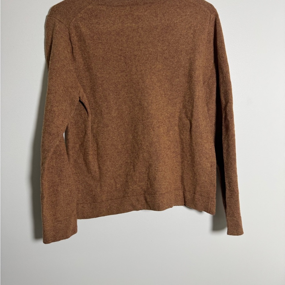J.Crew Teddie Crewneck Sweater Brown Cozy Soft Women’s Large - Picture 2 of 4